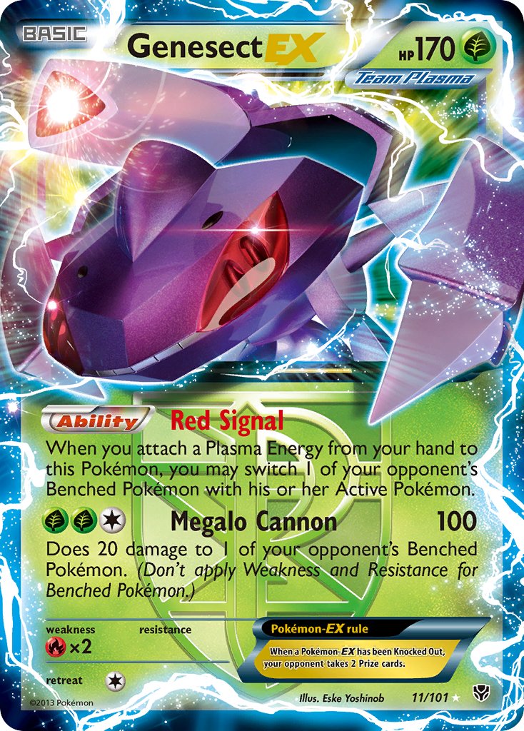 Plasma Blast Genesect EX Pokémon card