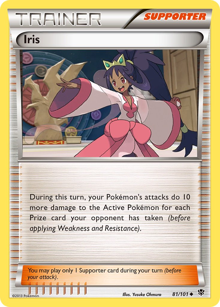 Plasma Blast Iris Pokémon card