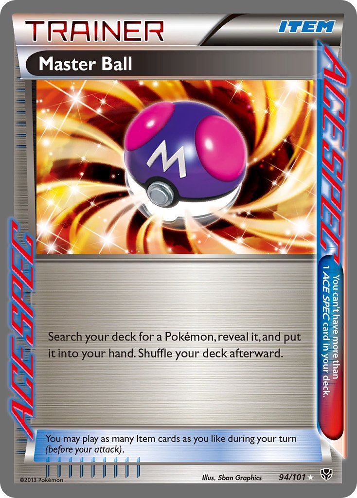 Plasma Blast Master Ball Pokémon card