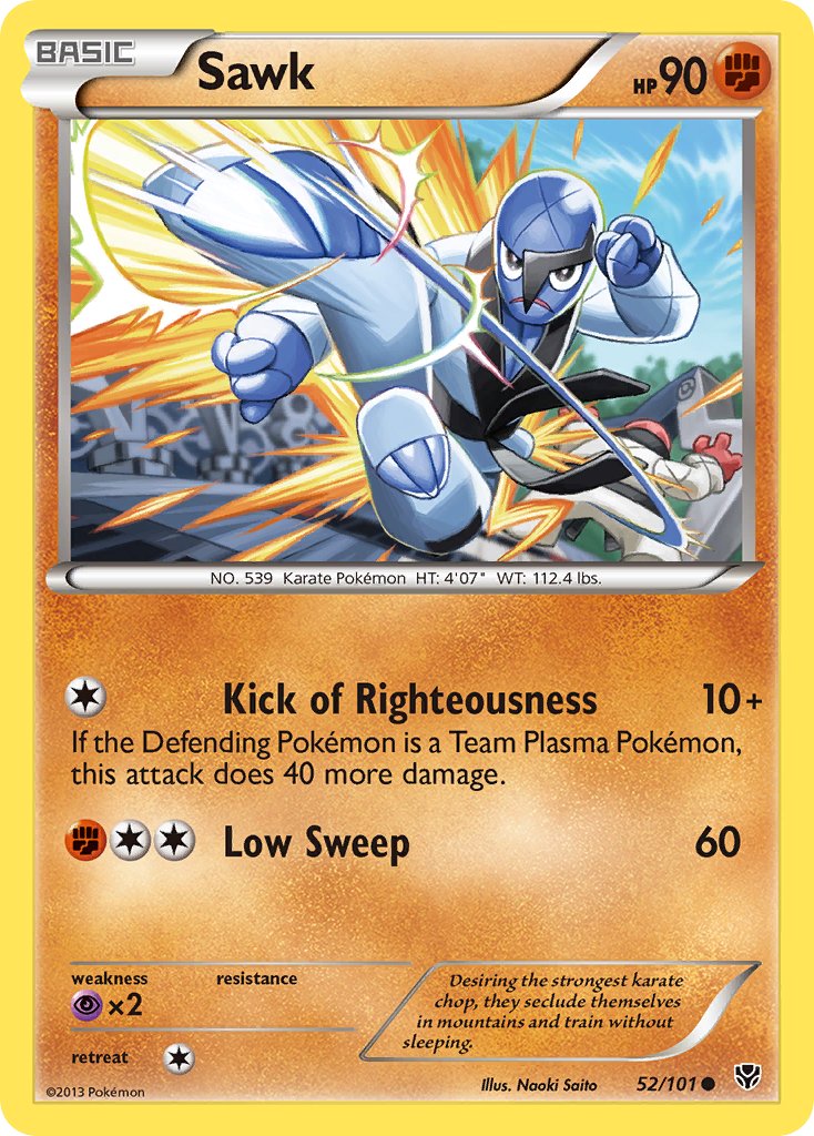 Plasma Blast Sawk Pokémon card