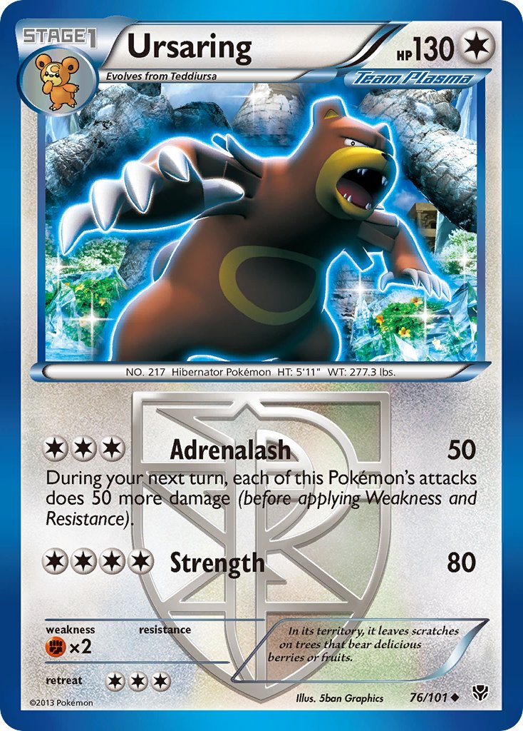 Plasma Blast Ursaring Pokémon card