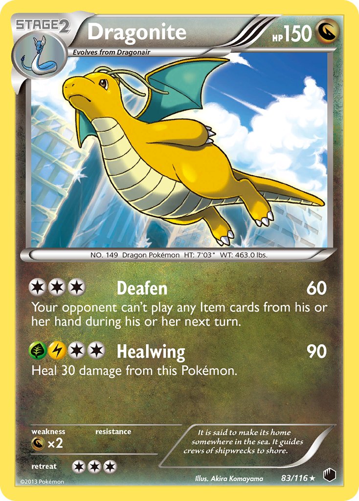 Plasma Freeze Dragonite Pokémon card