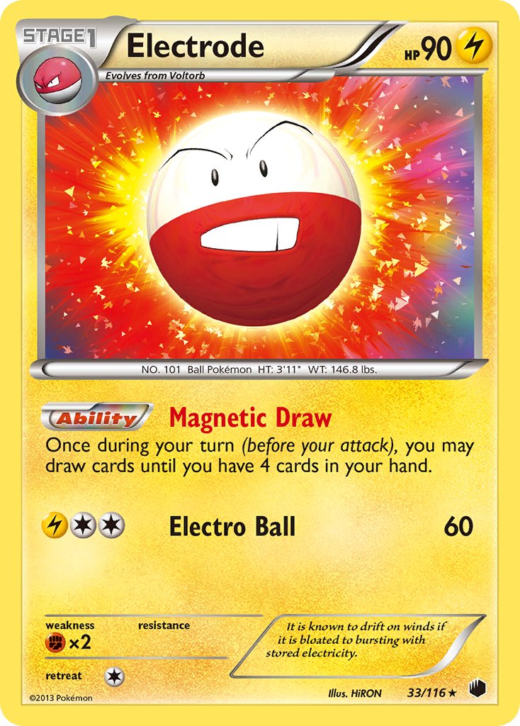 Plasma Freeze Electrode Pokémon card