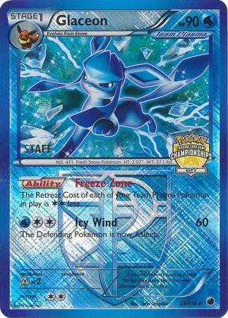 Plasma Freeze Glaceon [City-Holo-Staff] Pokémon card