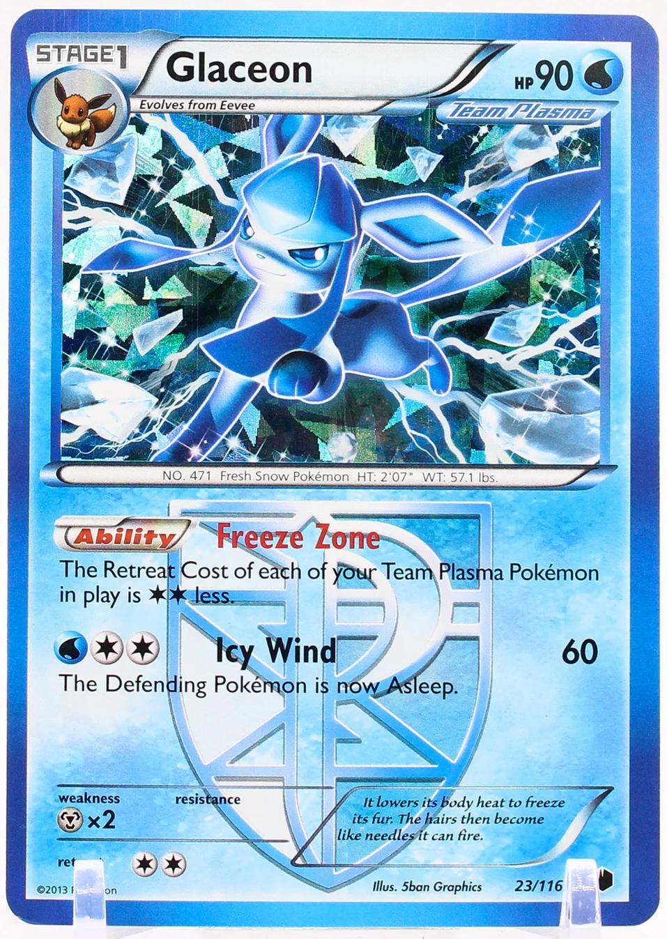 Plasma Freeze Glaceon [Cracked-Ice-Holo] Pokémon card