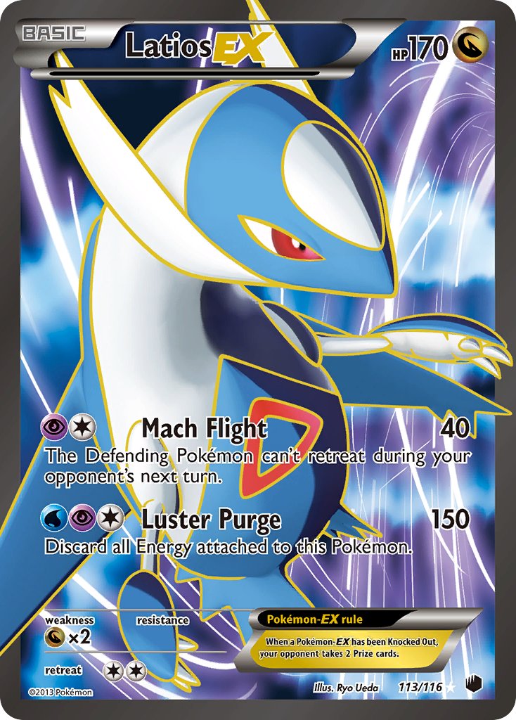 Plasma Freeze Latios EX Pokémon card