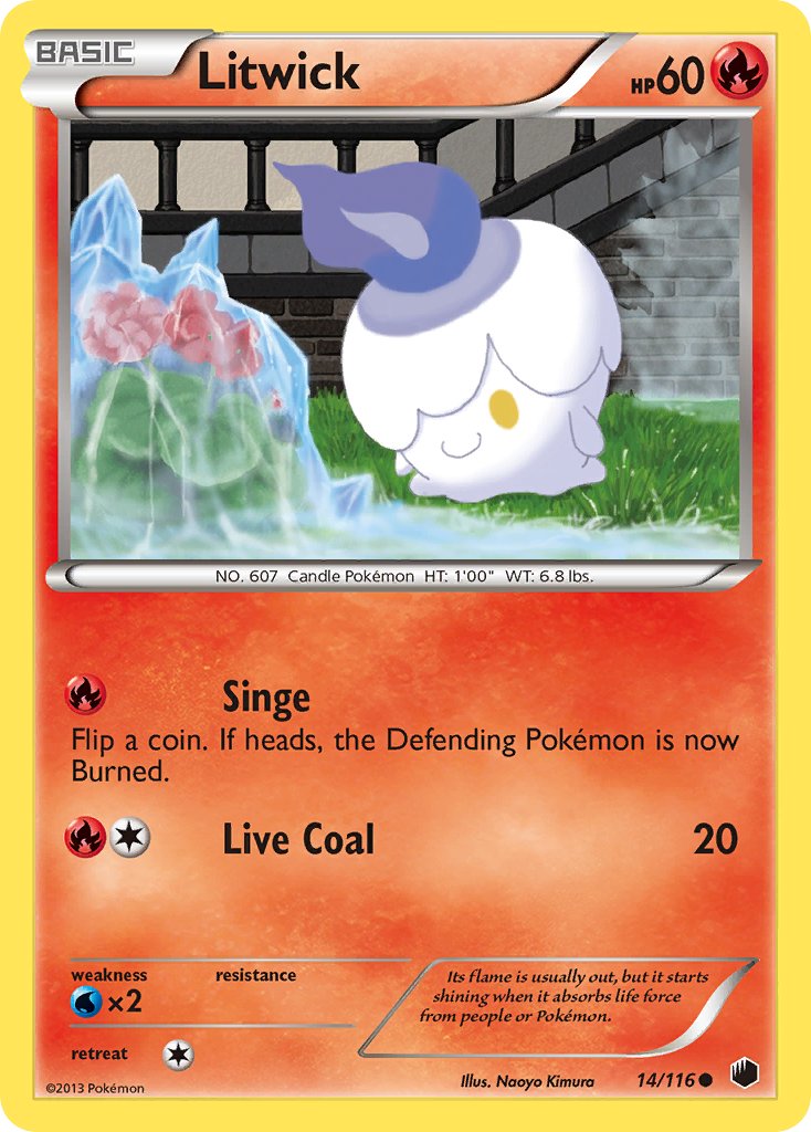 Plasma Freeze Litwick Pokémon card