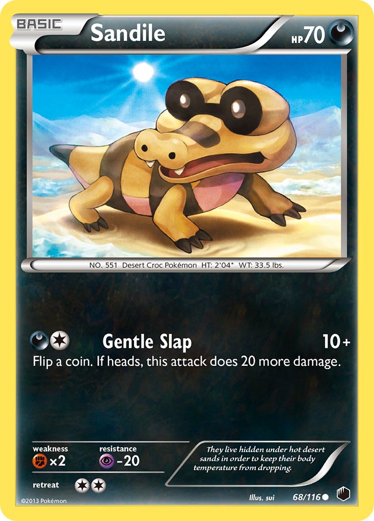 Plasma Freeze Sandile Pokémon card