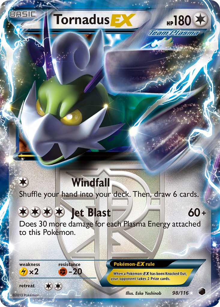 Plasma Freeze Tornadus EX Pokémon card