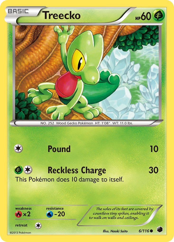 Plasma Freeze Treecko Pokémon card