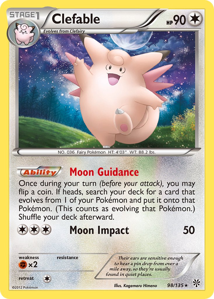 Plasma Storm Clefable Pokémon card