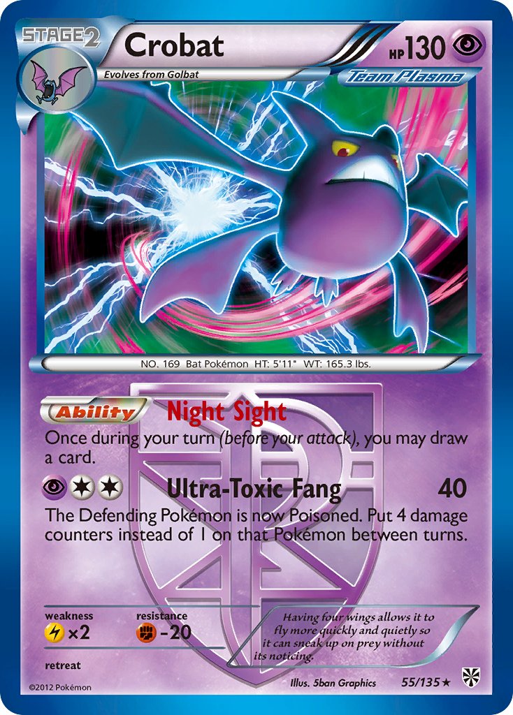 Plasma Storm Crobat Pokémon card