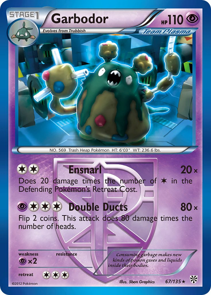 Plasma Storm Garbodor Pokémon card