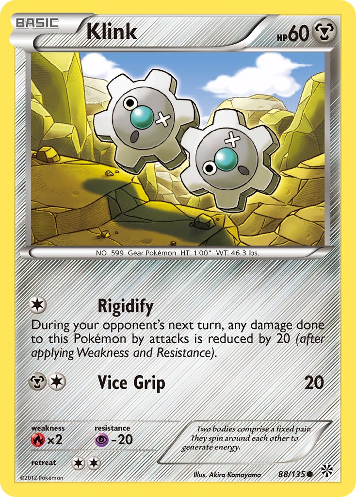Plasma Storm Klink Pokémon card