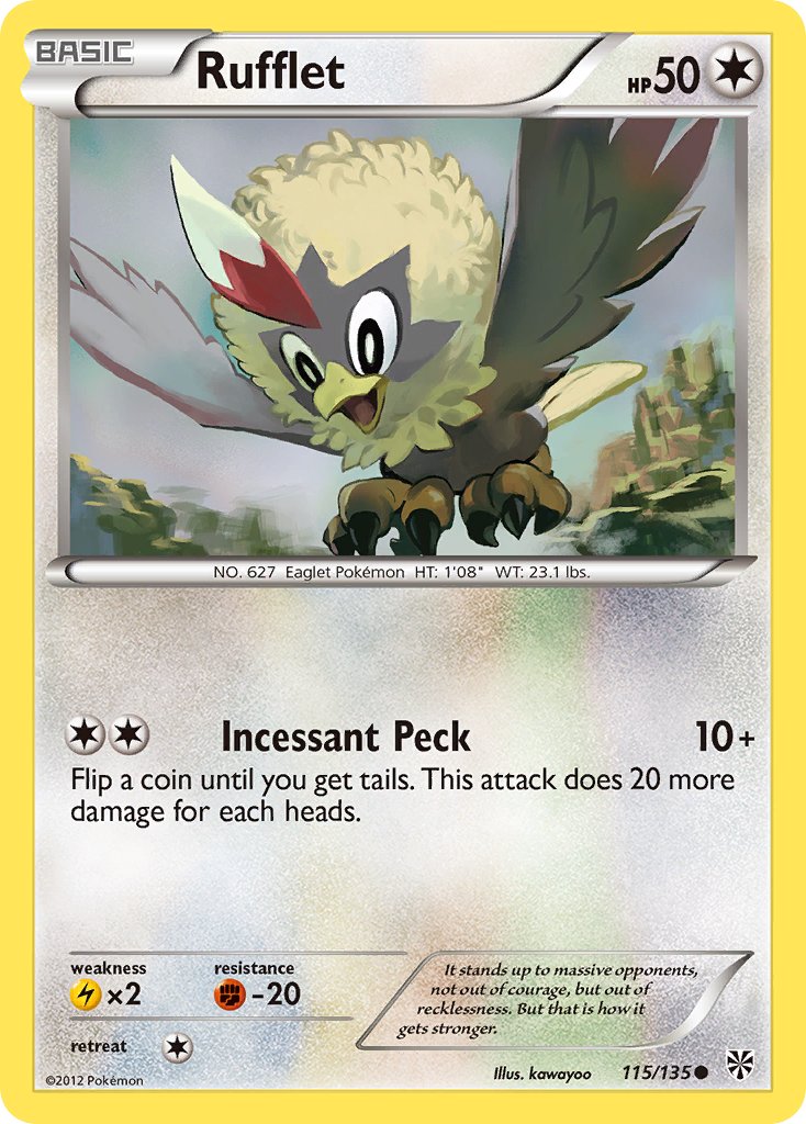 Plasma Storm Rufflet Pokémon card
