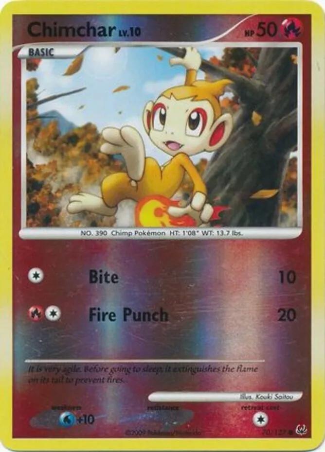 Platinum Chimchar [Reverse Holo] Pokémon card