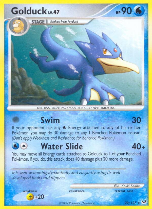 Platinum Golduck Pokémon card