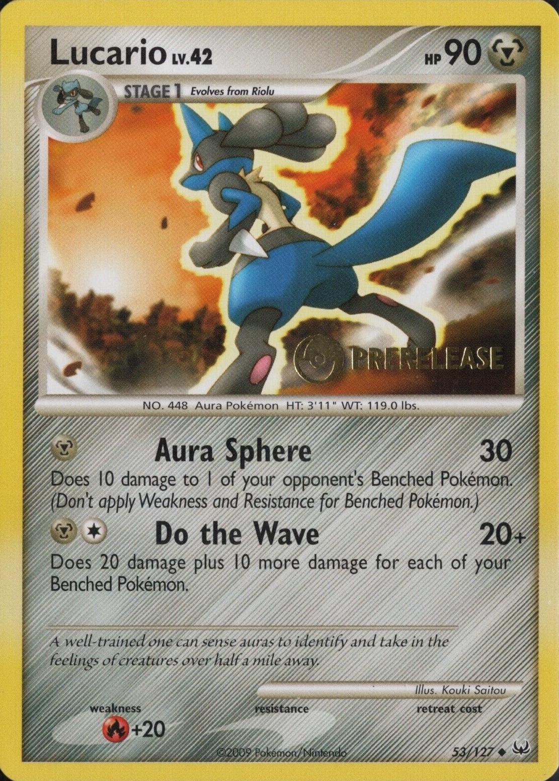 Platinum Lucario [Prerelease] Pokémon card
