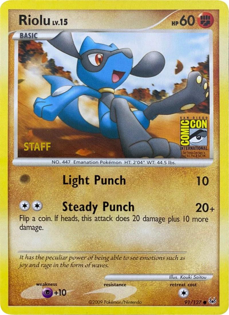 Platinum Riolu [Staff] Pokémon card