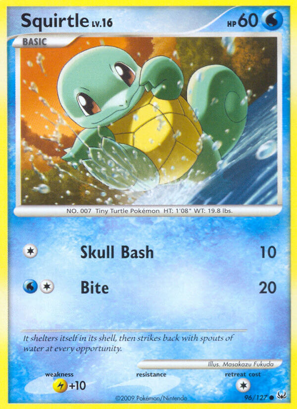 Platinum Squirtle Pokémon card