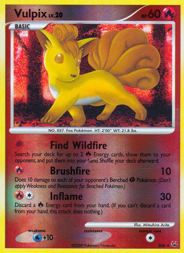 Platinum Vulpix Pokémon card