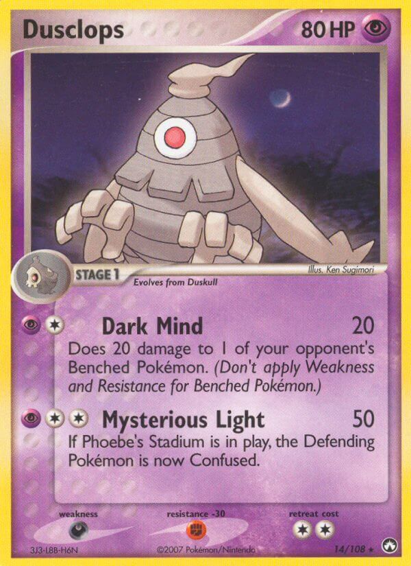 Power Keepers Dusclops Pokémon card