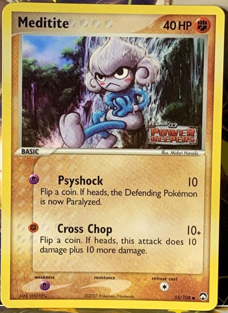 Power Keepers Meditite [Stamped] Pokémon card