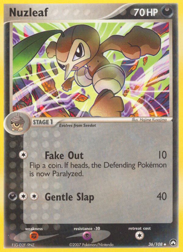 Power Keepers Nuzleaf Pokémon card
