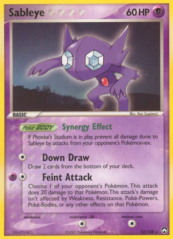 Power Keepers Sableye Pokémon card
