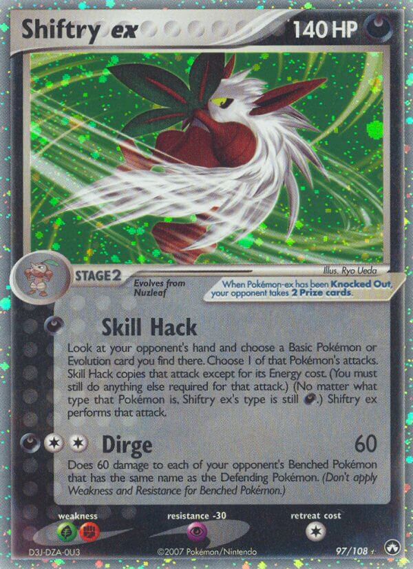 Power Keepers Shiftry EX Pokémon card