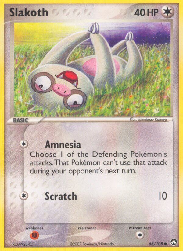 Power Keepers Slakoth Pokémon card