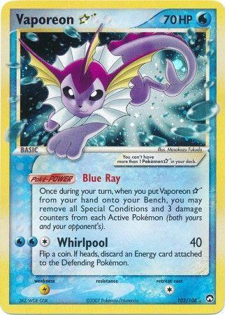 Power Keepers Vaporeon [Gold-Star] Pokémon card