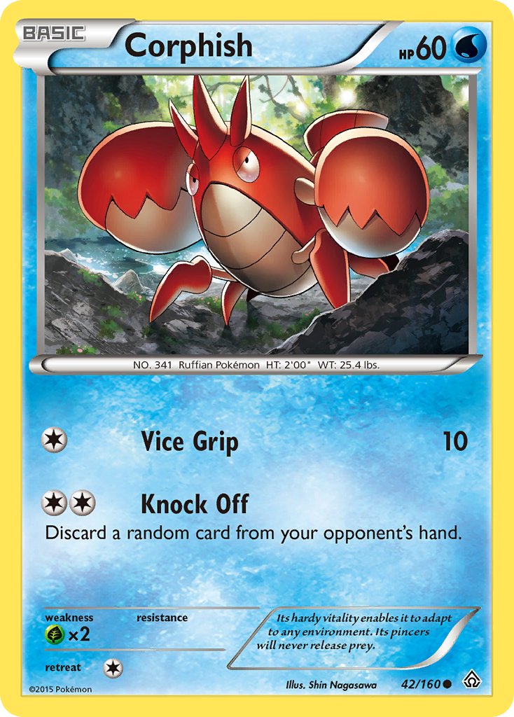 Primal Clash Corphish Pokémon card