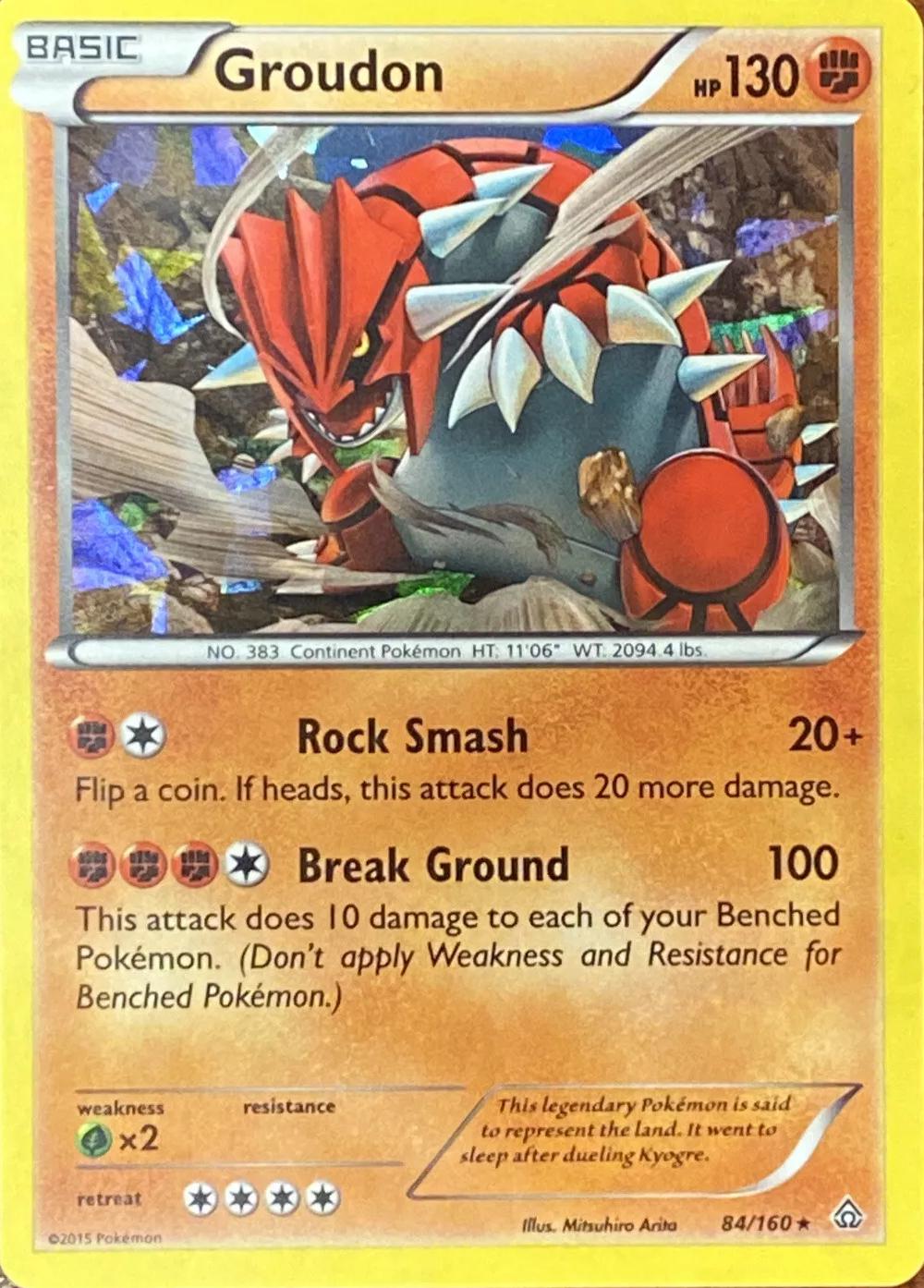 Primal Clash Groudon [Cracked-Ice] Pokémon card
