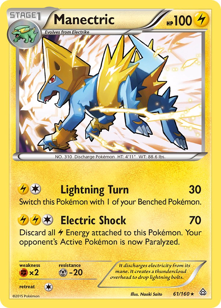 Primal Clash Manectric Pokémon card