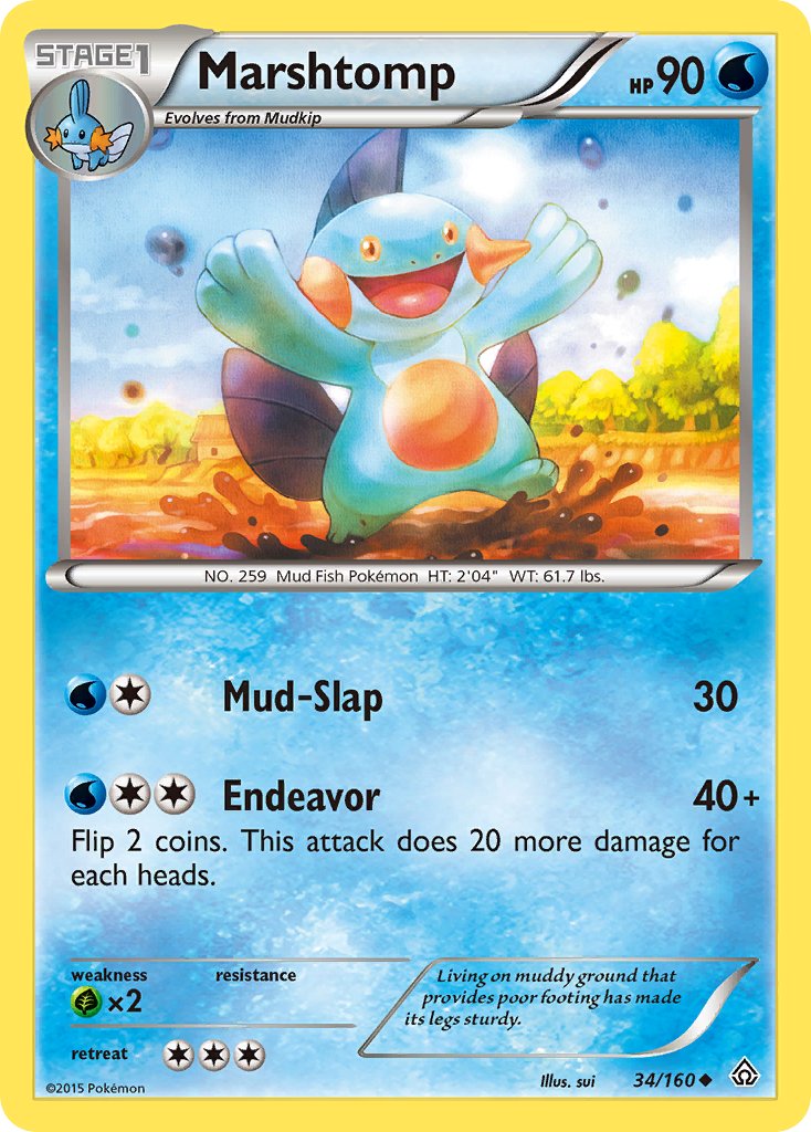 Primal Clash Marshtomp Pokémon card