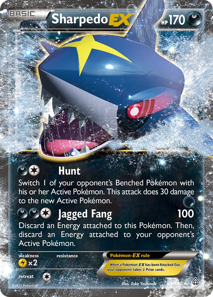 Primal Clash Sharpedo EX Pokémon card