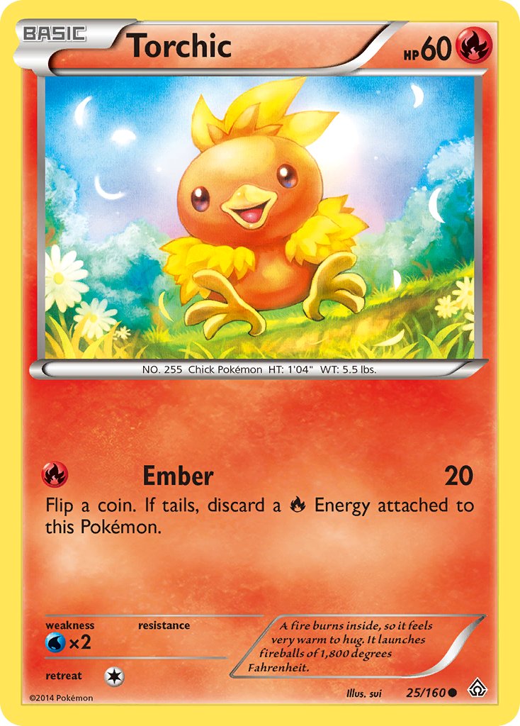 Primal Clash Torchic Pokémon card