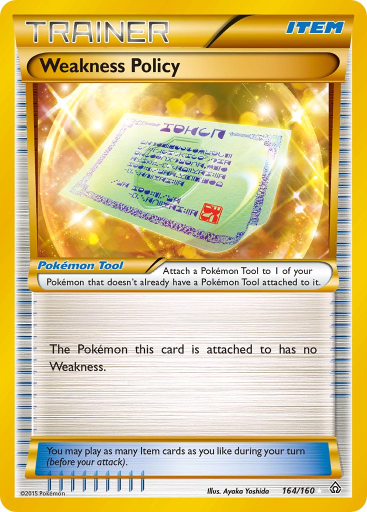 Primal Clash Weakness Policy Pokémon card