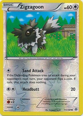 Primal Clash Zigzagoon [Reverse Holo] Pokémon card