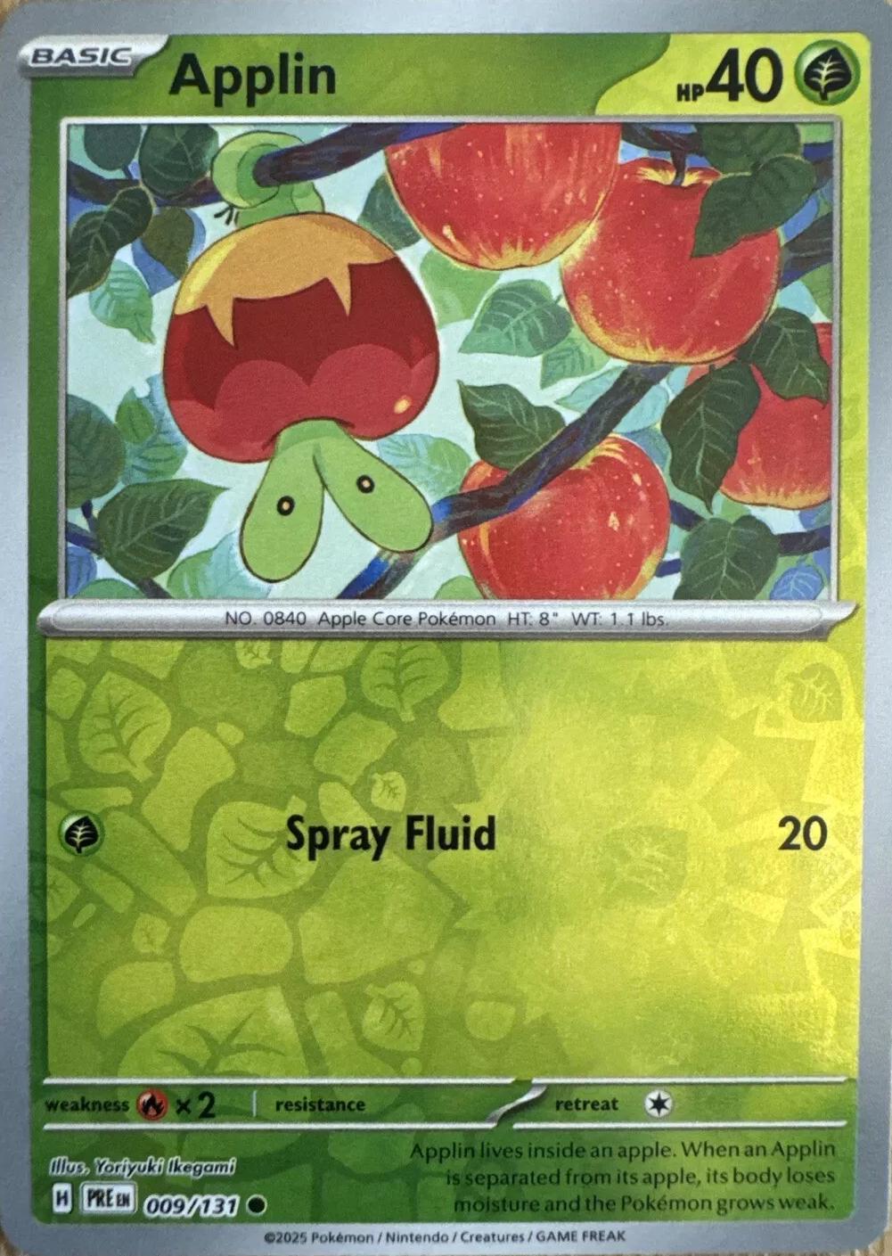 Prismatic Evolutions Applin [Reverse] Pokémon card