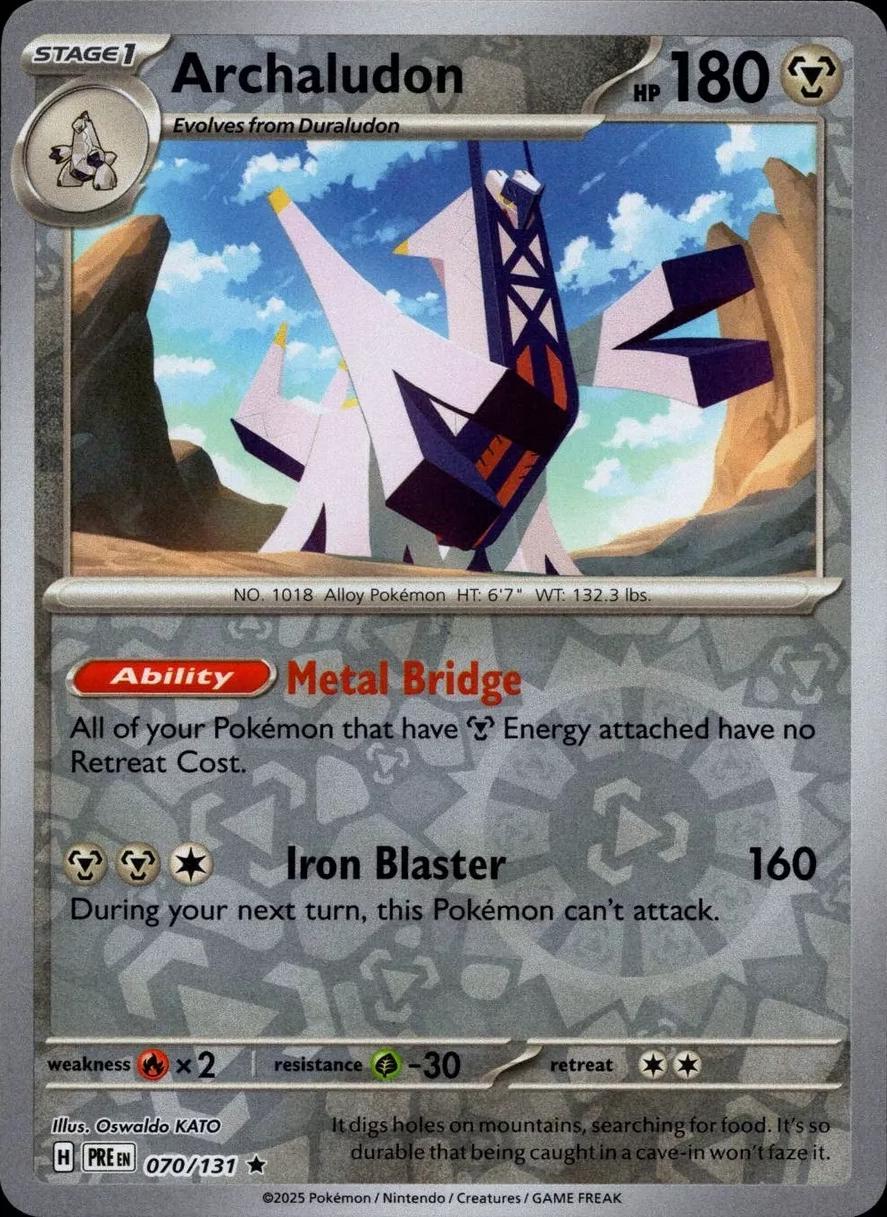 Prismatic Evolutions Archaludon [Reverse] Pokémon card