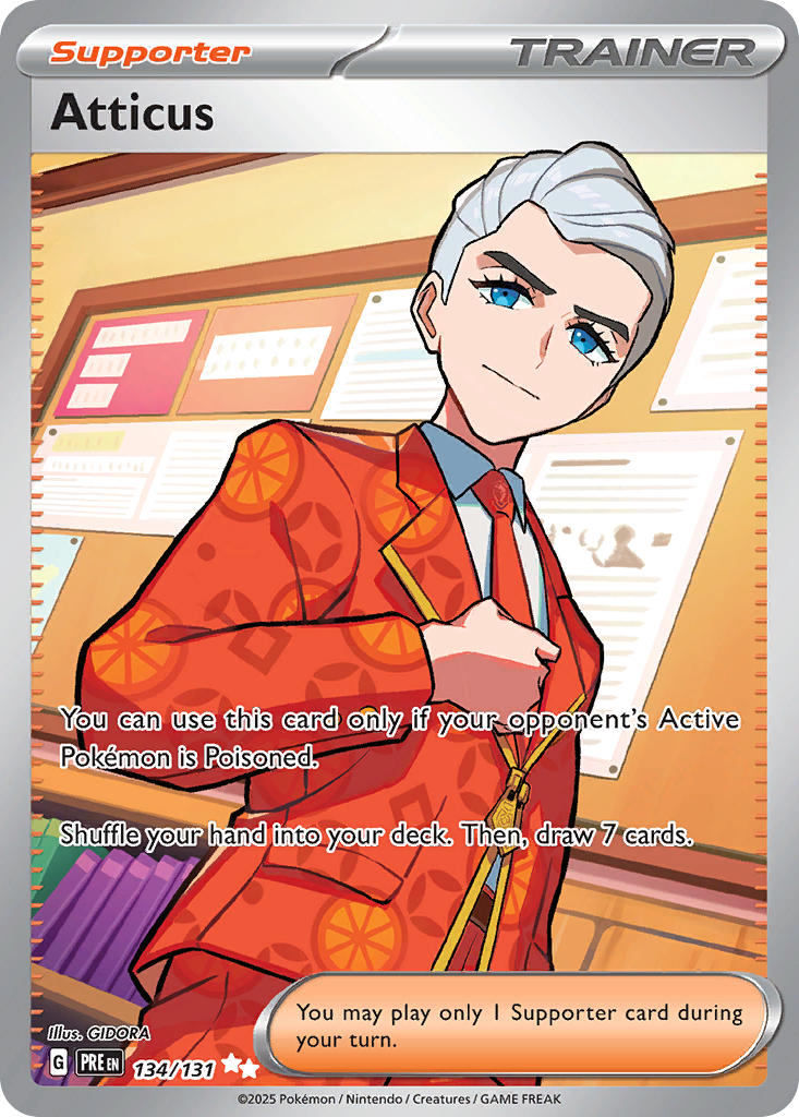 Prismatic Evolutions Atticus Pokémon card
