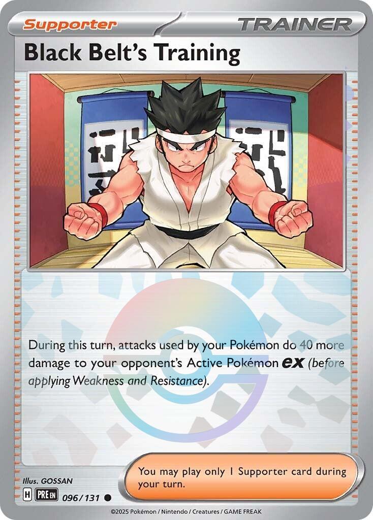 Prismatic Evolutions Black Belt's Training [Poke-Ball] Pokémon card