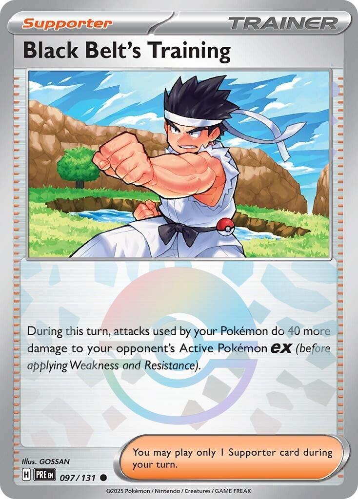 Prismatic Evolutions Black Belt's Training [Poke-Ball] Pokémon card