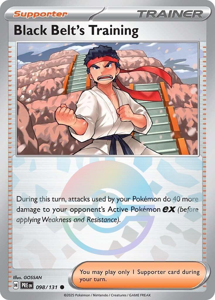 Prismatic Evolutions Black Belt's Training [Poke-Ball] Pokémon card