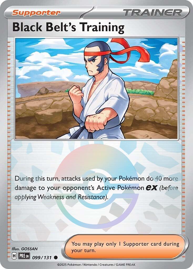 Prismatic Evolutions Black Belt's Training [Poke-Ball] Pokémon card