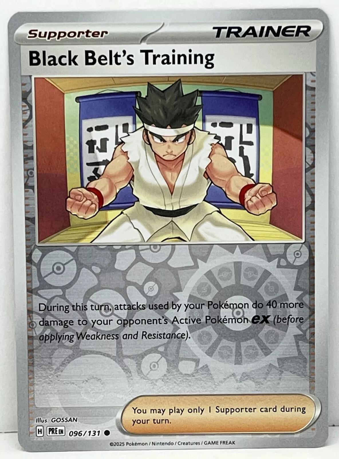 Prismatic Evolutions Black Belt's Training [Reverse] Pokémon card