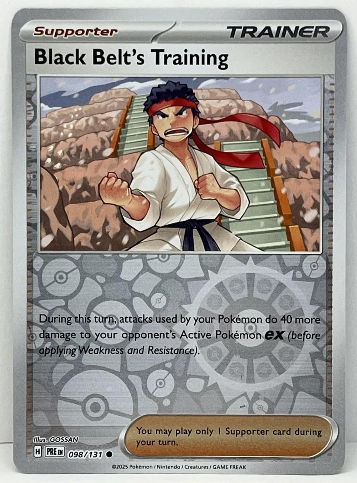 Prismatic Evolutions Black Belt's Training [Reverse] Pokémon card