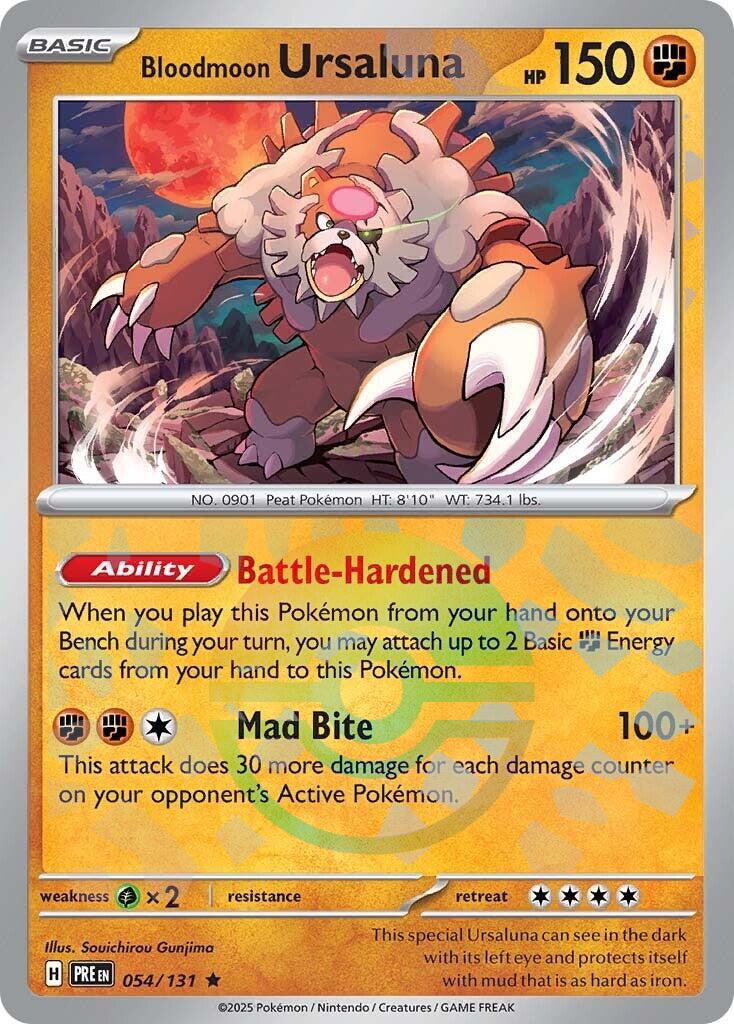 Prismatic Evolutions Bloodmoon Ursaluna [Poke-Ball] Pokémon card